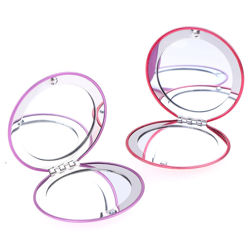 L473 Small Makeup Mirror Cosmetic Magnifying Make Up Mirror for Purse Travel Bag Home Office Mirror