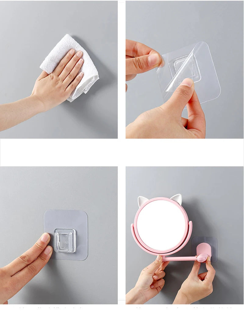 CX86  Folding Makeup Mirror Bathroom Wall Mounted Beauty Vanity Mirror Makeup Bath Cosmetic Folding Arm Smart Shaving Mirror