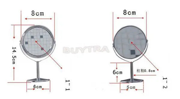 L244 Women Beauty MakeUp Mirror Dual Side Normal+Magnifying Oval Stand Compact Mirror Cosmetic Mirror Makeup Tools