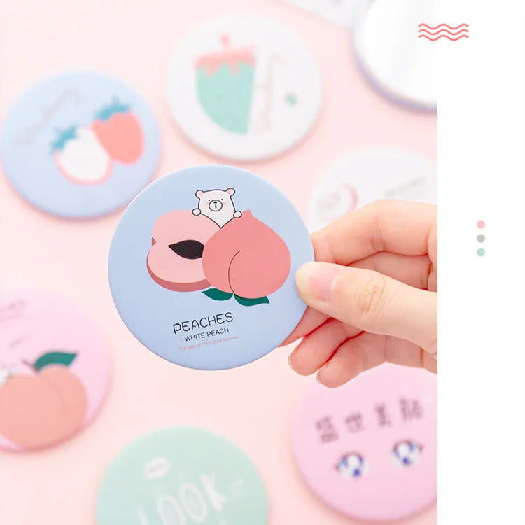 FEN04 Mirror Portable Hand Mini Make Up Mirror Travel Round Pocket Cosmetic Mirror Portable Beauty Makeup Tools Accessories