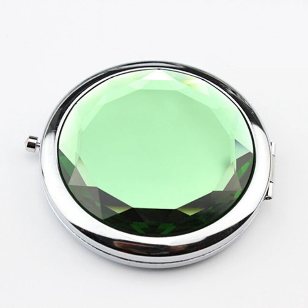 l429  Women Cute Pearl Makeup Mirror Lovely Little Sheep Pocket Crystal Portable Double Dual Sides Compact Mirrors