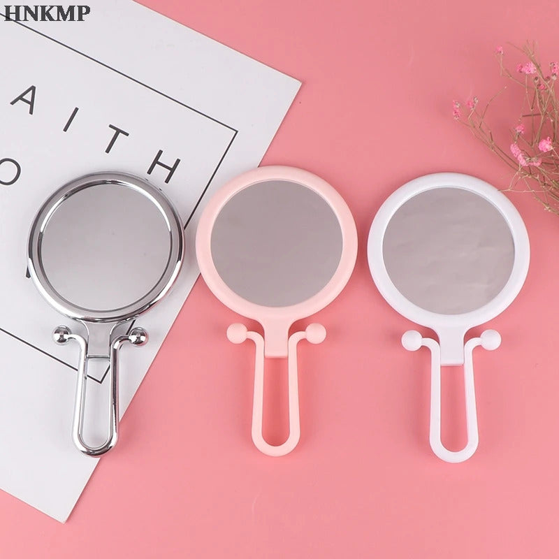 SET18  Travel 15/10X Magnifying Handheld Vanity Mirror Folding Hand Held Mirror-Double Sided Folding Adjustable Pedestal Makeup