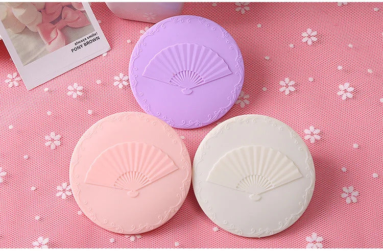 TSHOU682 Cute 1pcs Mini Pocket Makeup Mirror Cosmetic Compact Metal Mirrors Color Random Dia 7cm