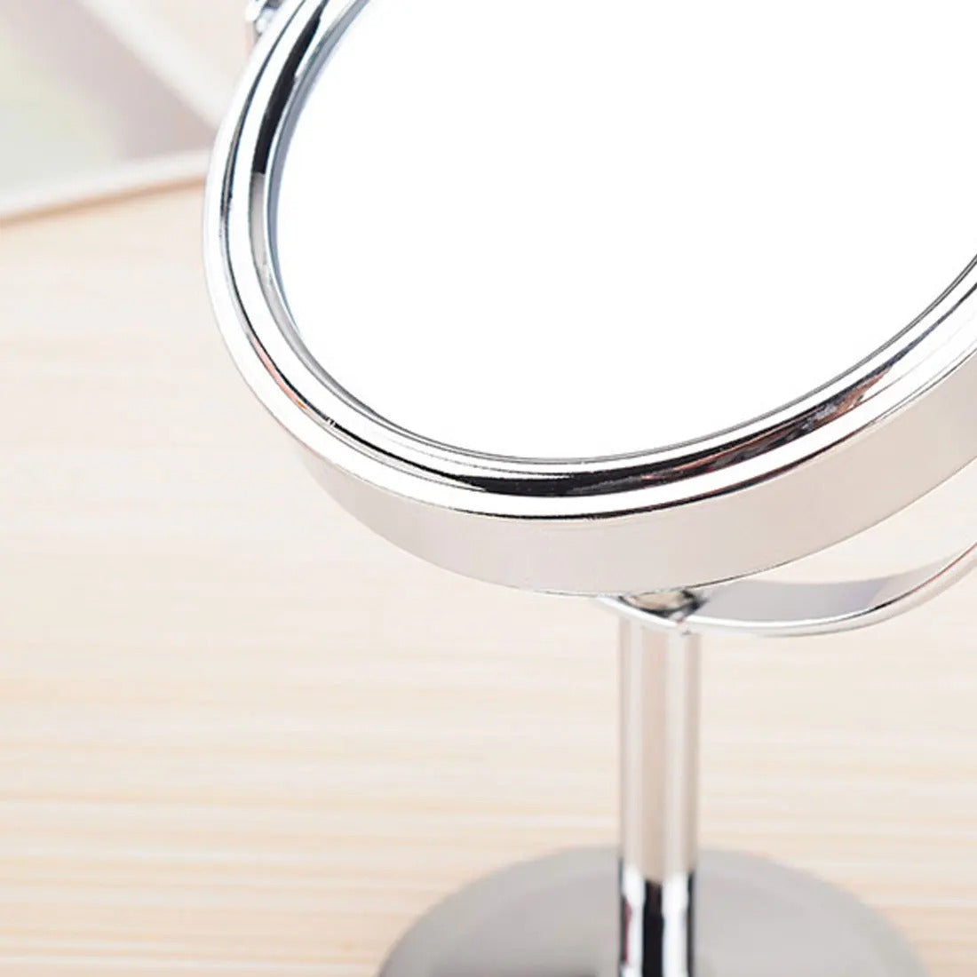 DSHOU283  Magnification Circular Make Up Mirrors Holder Cosmetic Double-Sided Desk Mirrors  8cm Women Ladies Home Bathroom Use