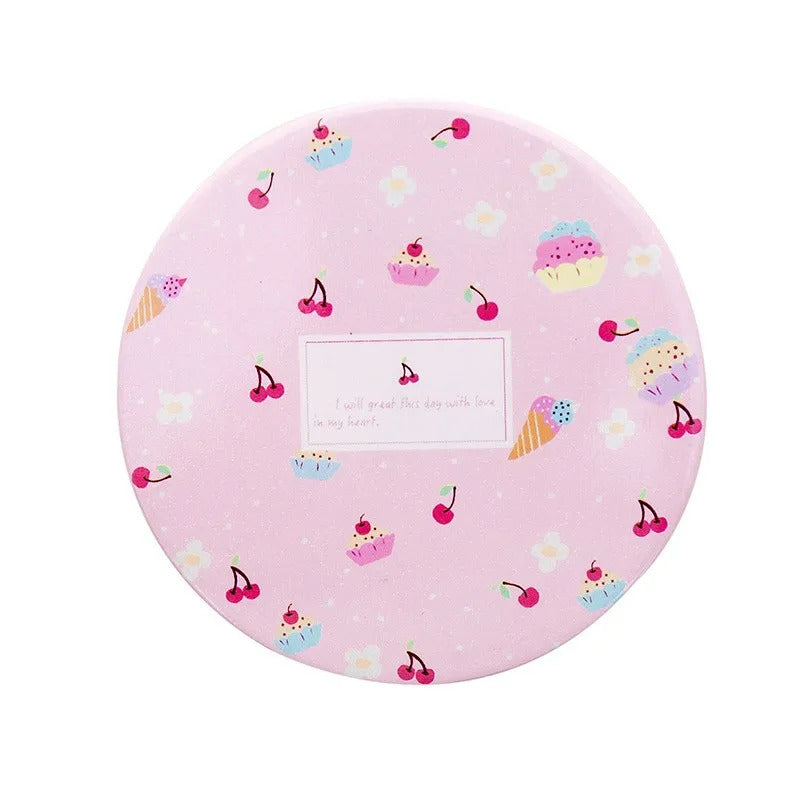 L463 Cartoon Anti-fall Portable Small Round Mirror Cute Girls Makeup Mirror Pocket Mirror Cosmetic Compact Mirrors