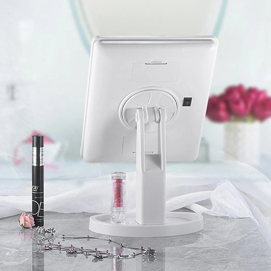 TSHOU467 storag vanity mirror 360 degree rotating mirror adjustable 16/22 LED touch screen portable touch sensor luminous mirror