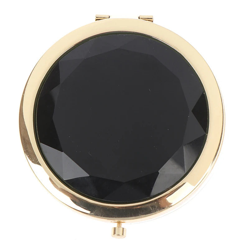 TSHOU579 Luxury Crystal Makeup Mirror Portable Round Folded Compact Mirrors Pocket Mirror Making Up for Personalized Gift