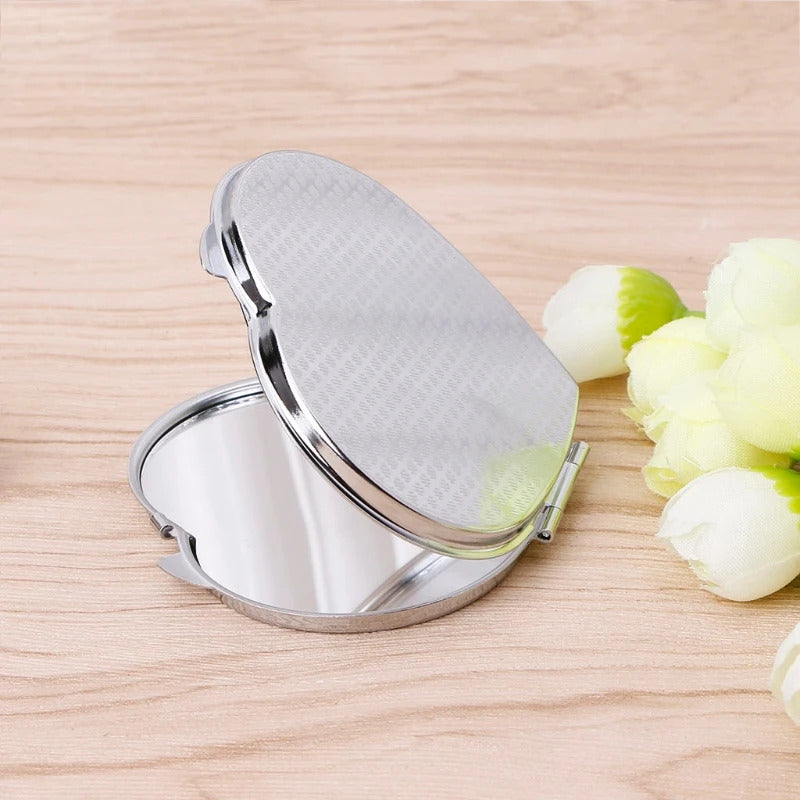 CX655  Portable Hand Pocket Various Shapes Double Folded-Side Stainless Steel Mirror