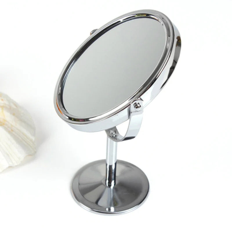 FEN68 Magnification 1：2 Makeup Mirror Dual 2 Sided Round Shape Rotating Cosmetic Mirror Stand Magnifier Mirror Standing Mirro
