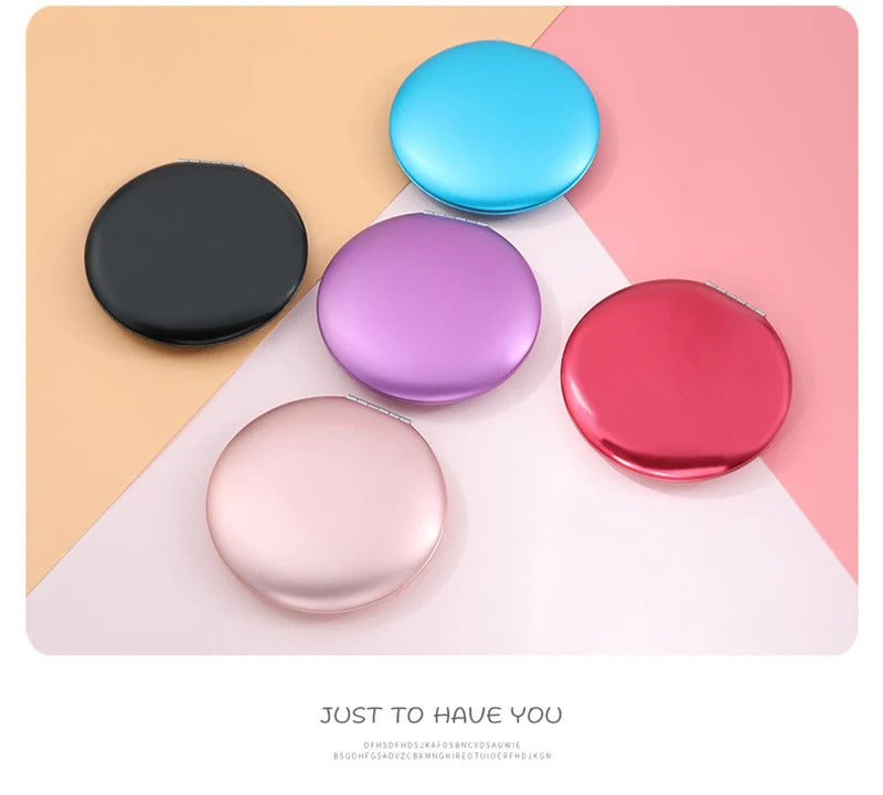 L503 New Women Small Makeup Mirror Cosmetic Magnifying Make Up Mirror for Purse Travel Bag Mirror