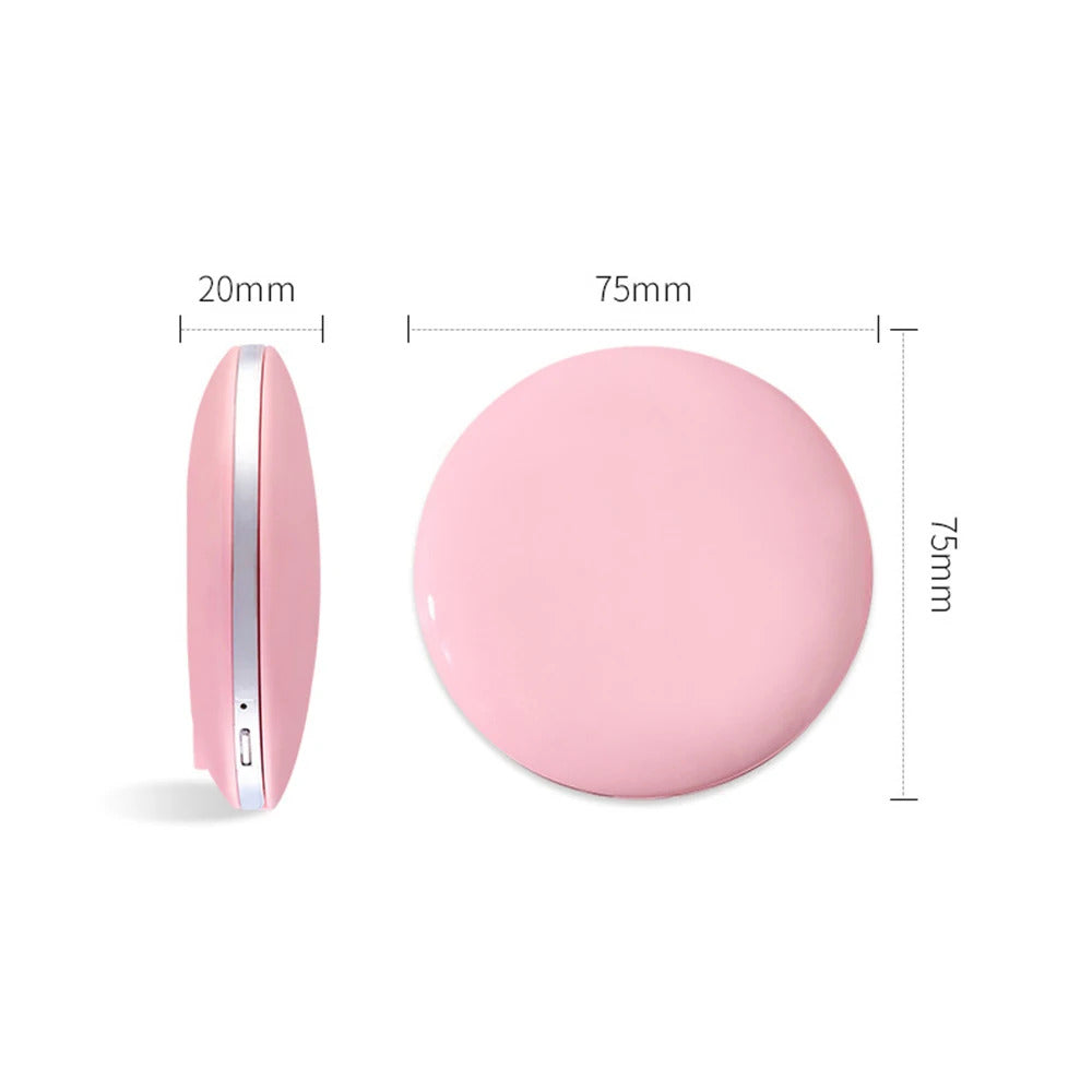 L453 Magnifying Lighted Makeup Mirror Light Mini Round Portable Led Make Up Mirror Sensing Usb Chargeable Makeup Mirror