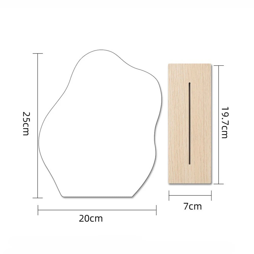 L510 Makeup Mirror Irregular Make Up Mirror Star Shape Acrylic Lens Wooden Gift Tabletop Base Beauty Tools Dropshippin