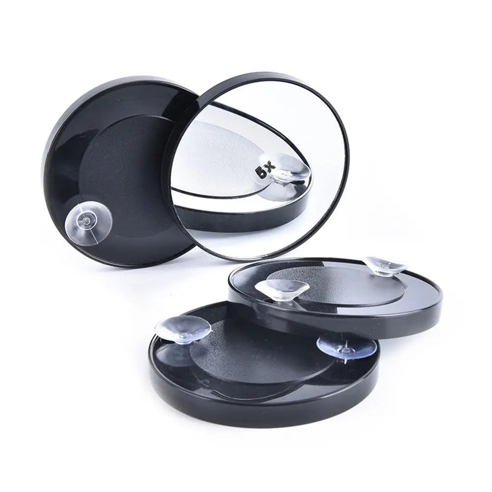 TSHOU925 Magnifying Make Up Shaving Travel Bathroom Shower Suction Cup Beauty Mirror Black New