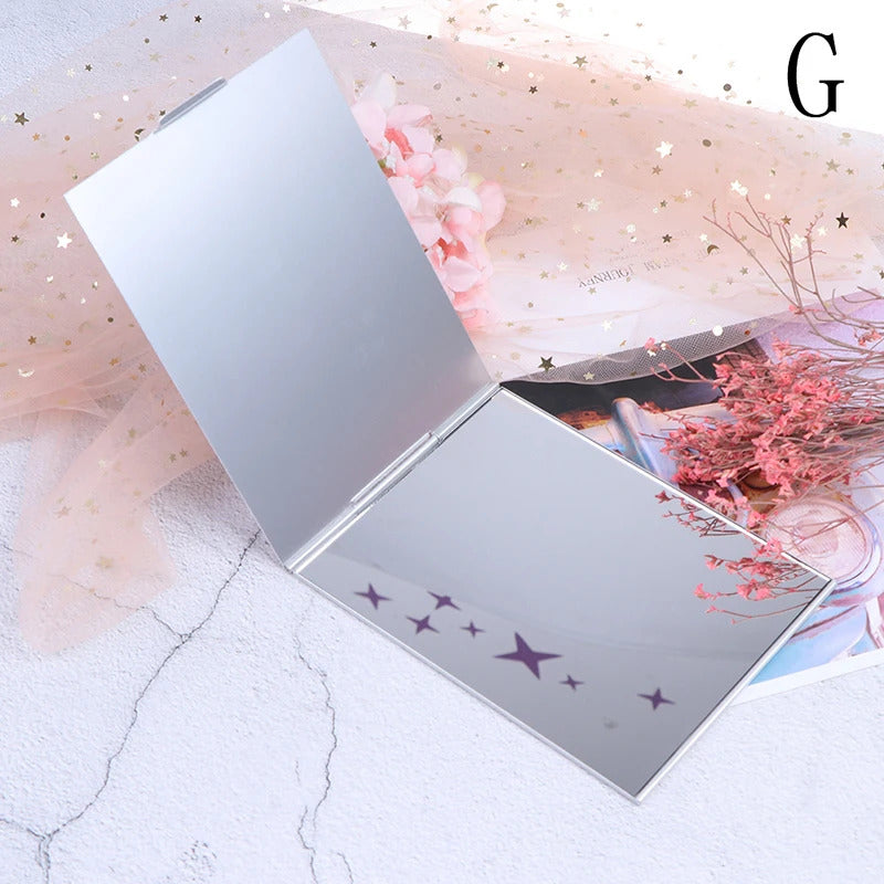 DSHOU203 Pocket Rectangle Makeup Folding Mirrors Ultra-thin Folding Make Up Mirror Personalised Portable Compact Cosmetic Mirror