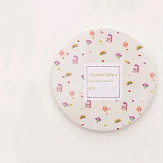 TSHOU927 Cartoon Anti-fall Portable Small Round Mirror Cute Girls Makeup Mirror Pocket Mirror Cosmetic Compact Mirrors