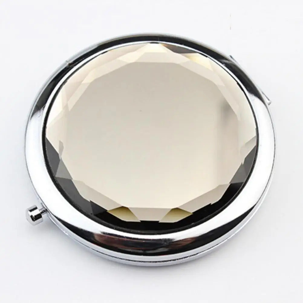 l429  Women Cute Pearl Makeup Mirror Lovely Little Sheep Pocket Crystal Portable Double Dual Sides Compact Mirrors