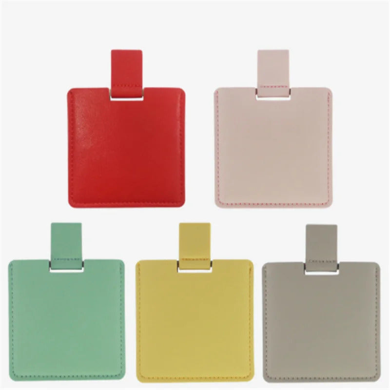 DSHOU232 Pocket Rectangle Makeup Folding Mirrors Ultra-thin Folding Make Up Mirror Personalised Portable Compact Cosmetic Mirror