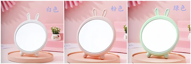 L226 Cute Round Mirror Table Makeup Mirror Hanging Dressing Decorative Mirrors Home Decor Bathroom Supplies Table Mirror Folding