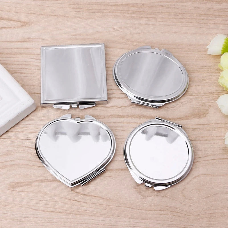 L487  Portable Hand Pocket Various Shapes Double Folded-Side Stainless Steel Mirror Jy20 21 Dropshipping