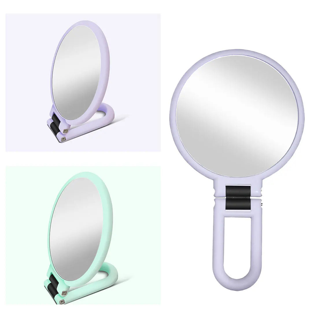 TSHOU462  Magnifying Makeup Mirror Hand Mirror Portable Folding Makeup Makeup Mirror Double-Sided Handheld Mirror Makeup Tool