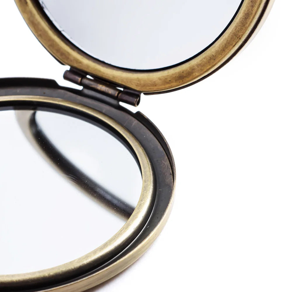 L350 Mini Makeup Mirrors 57.1mm Blank Round Metal Compact Mirror Portable Cosmetic Pocket Mirror For Girl's Women Beauty