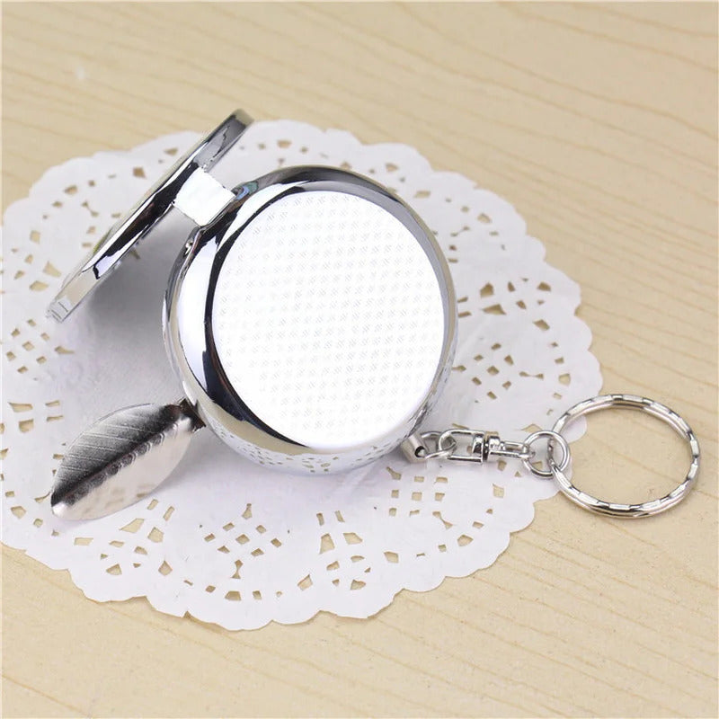 L228 Portable Makeup Mirror with Ashtray Makeup Mirror Tobacco Ash Storage Box Metal Car Portable Ashtray Mini Ashtray with