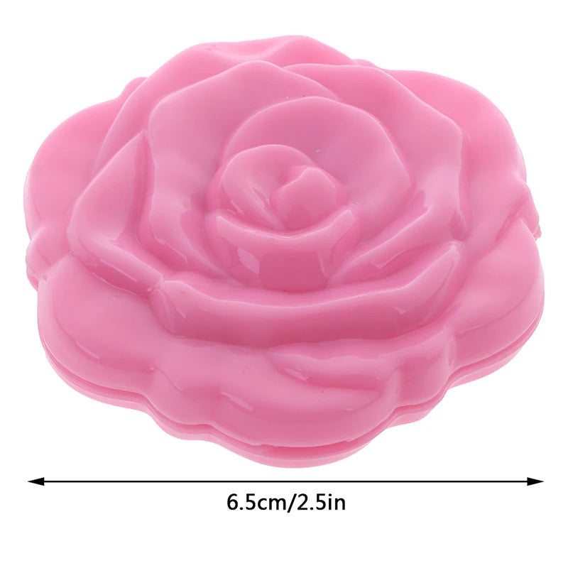 CX174 Double Side Make Up Mirror Mini Rose Flower Make Up Mirror Cute Design Compact Portable Girls Pocket Mirror Unique Gift