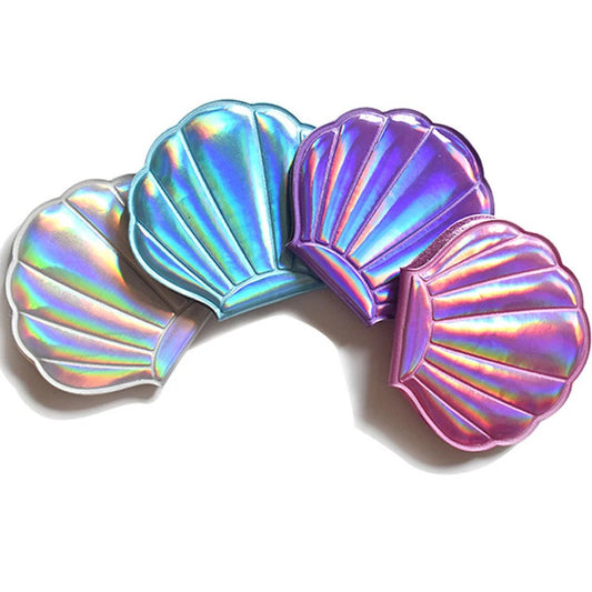 CX71 Laser Color Cute Makeup Mirror New Cosmetic Double-sided Mirror Folding Portable For Travel Compact Size Fashion Shell