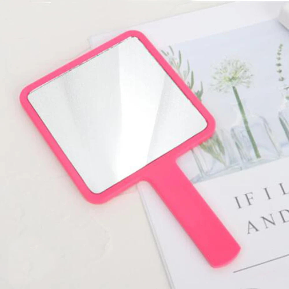 TSHOU1015 Handle Mirror Square Makeup Mirror Handhe Vanity Mirror Hand Mirror SPA Salon Makeup Vanity Cosmetic Compact Mirror