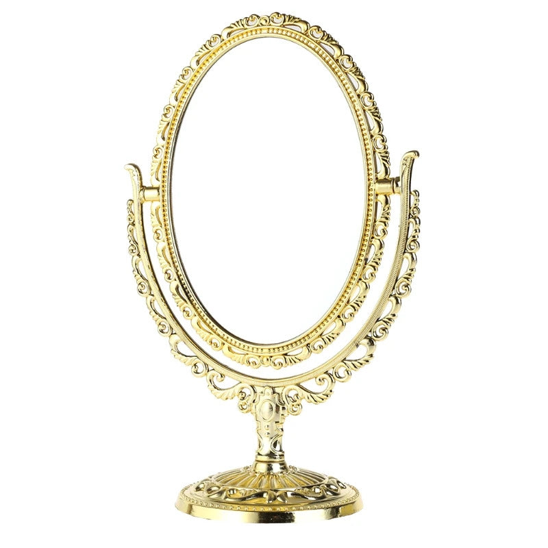 TSHOU538 Sides Makeup Mirror Stand Table Cosmetic Mirror Plastic Dresser Mirrors Tools