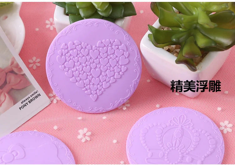 TSHOU762 Cute 1pcs Mini Pocket Makeup Mirror Cosmetic Compact Metal Mirrors Color Random Dia 7cm