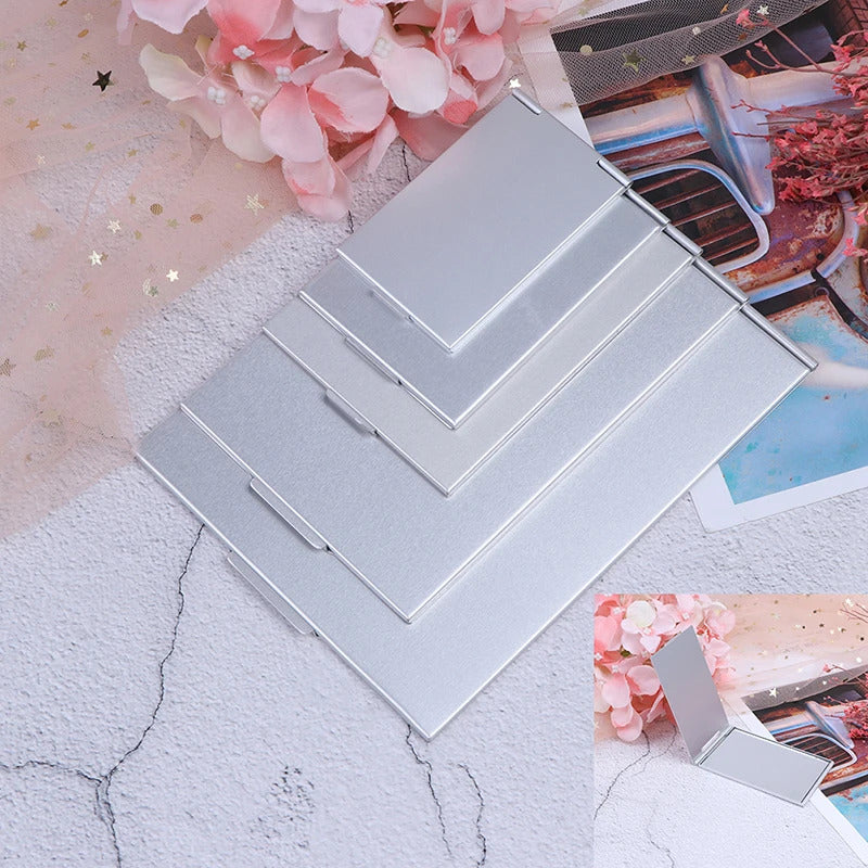 CX266 Ultra-thin Folding Make Up Mirror Personalised Portable Compact Cosmetic Mirror Pocket Rectangle Makeup Folding Mirrors