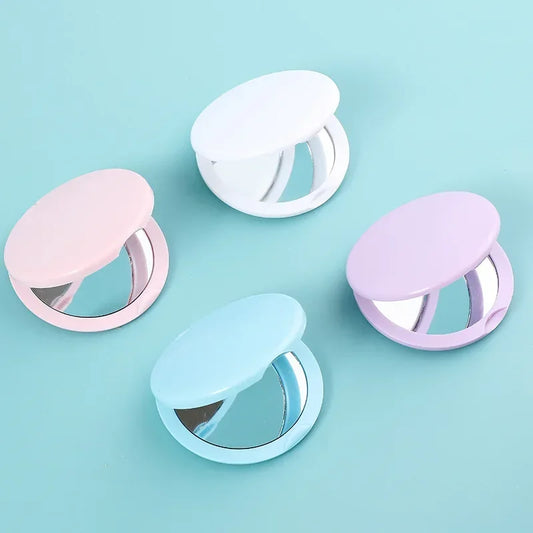 L630  Portable Round Pocket Folding Makeup Mirrors for Girls Women Mini Pocket Vanity Mirror Styling Aceesories Wholesale 4 Colors