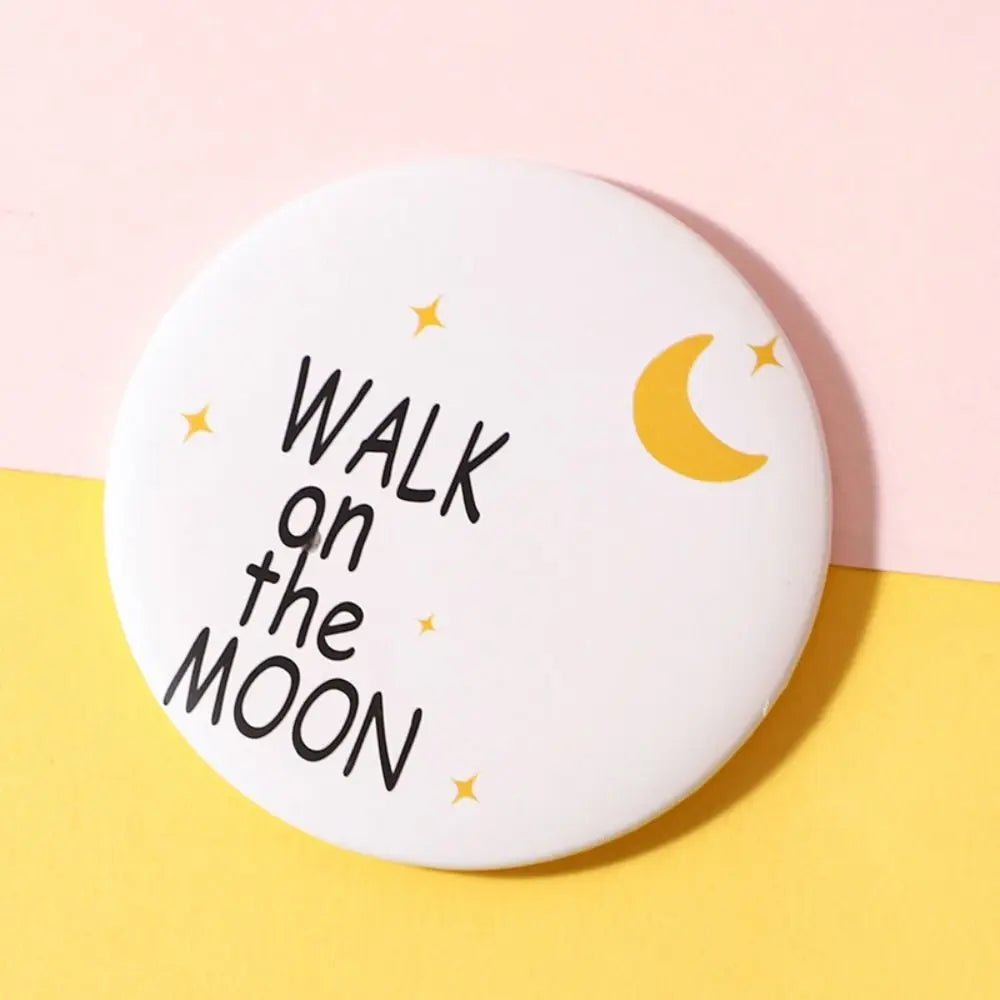 CX525 Cute Cartoon Dog Strawberry Panda Letter Small Makeup Mirror Portable Women Girls Makeup Round Mirror Compact Single-sided