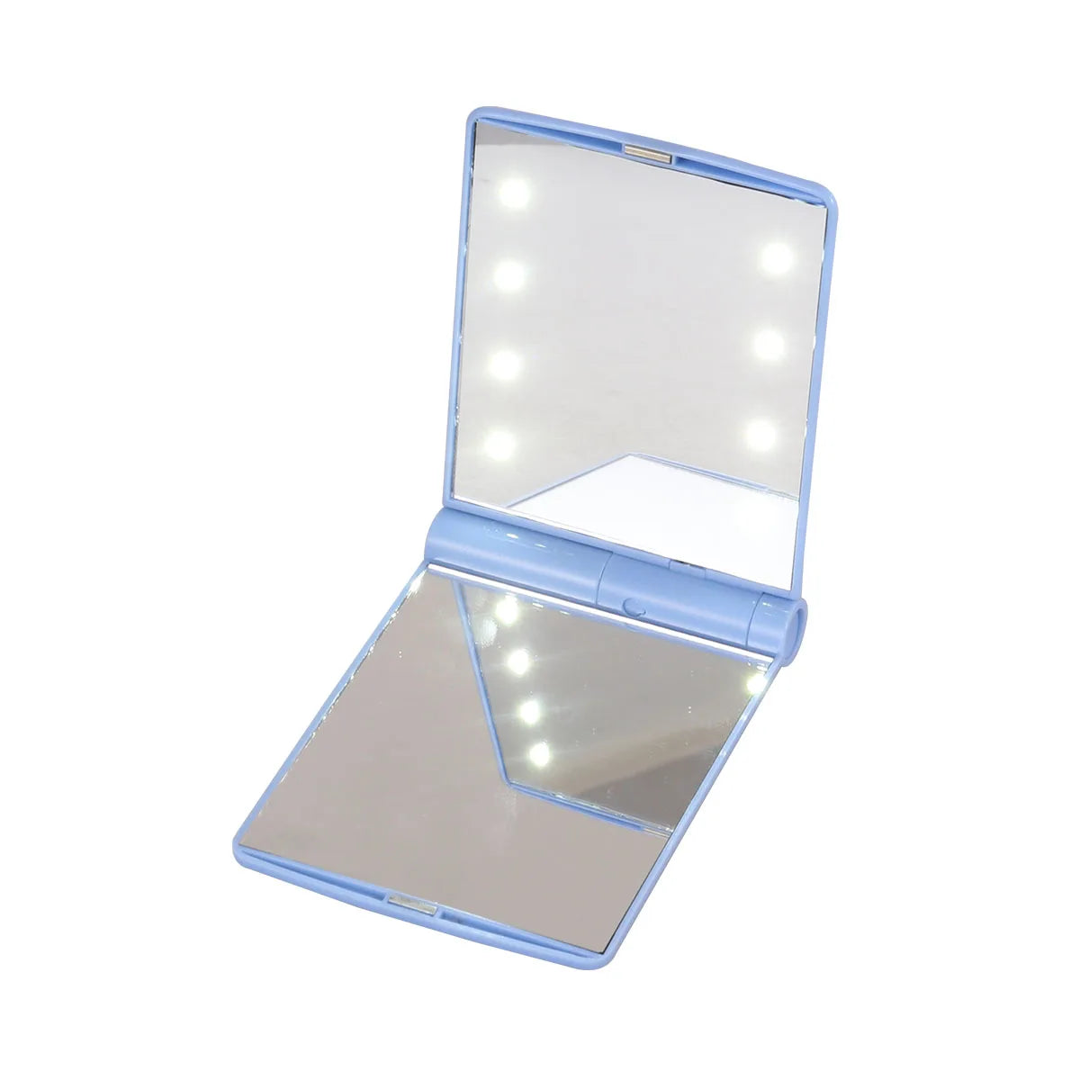 TSHOU218 Foldable LED LED Lights Durable Compact Travel Makeup Mirror 330 Degree Rotation Portable Bathroom