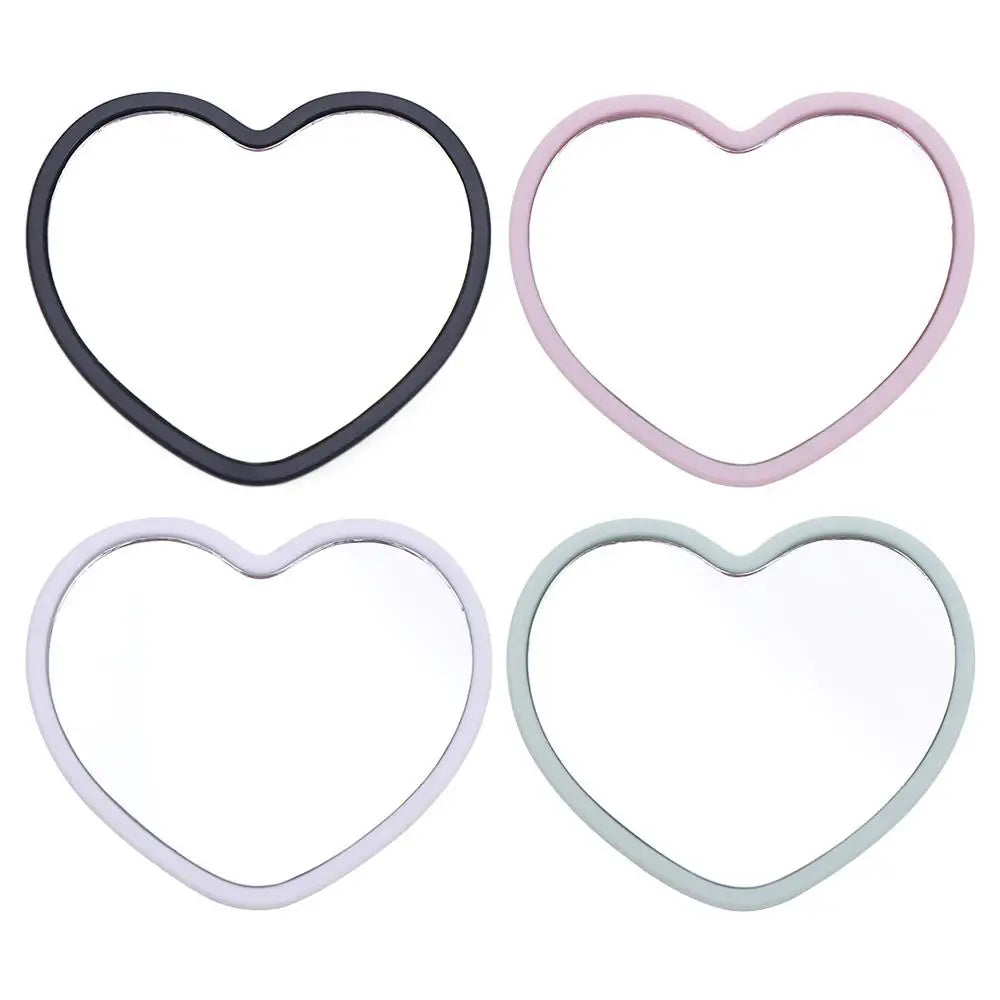 TSHOU1100 Portable Single-sided Heart-shaped Mirror High-definition Handheld Handheld Mirror Little Beauty Make-up Mirror Woman
