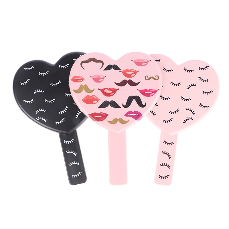 TSHOU1102 Eyelash Extension Handheld Makeup Mirror Square Vanity Mirror with Plastic Handle Hand High Definition Mirror Beauty Accessories
