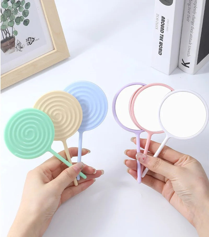 TSHOU1101 Travel Makeup Mirror Classic Lollipop Shape Mirror Desktop Beauty Mirror Elegant For Home Portable Use Travel