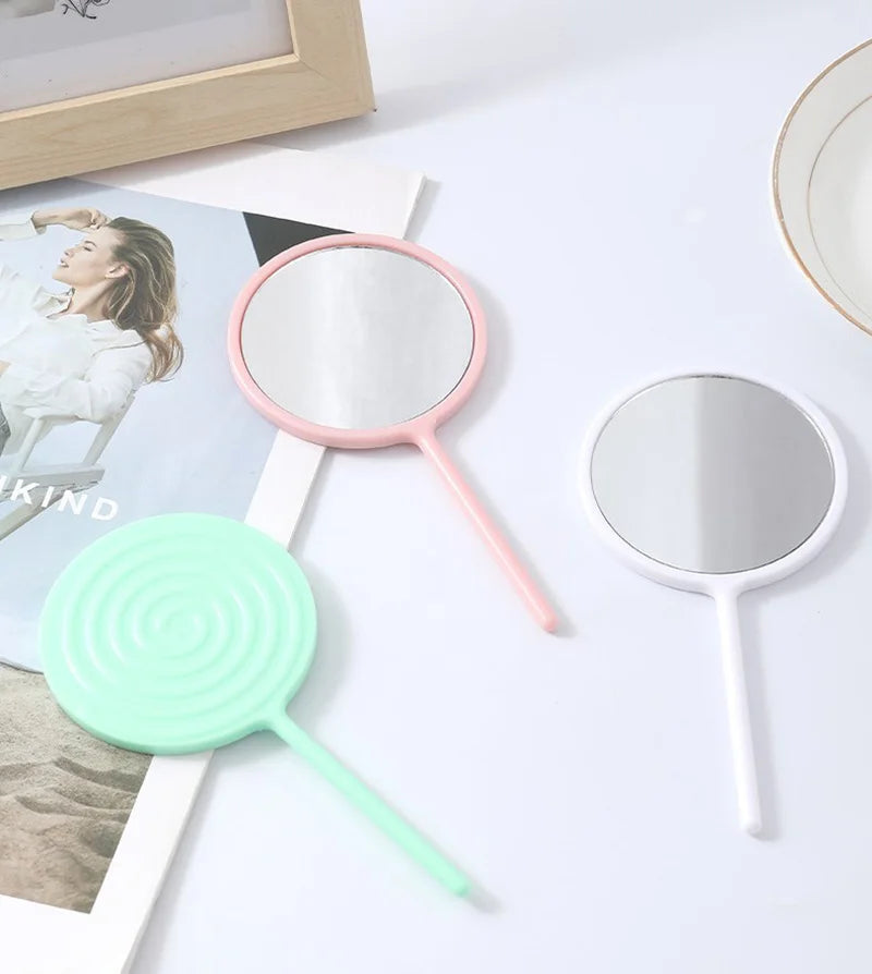 TSHOU1101 Travel Makeup Mirror Classic Lollipop Shape Mirror Desktop Beauty Mirror Elegant For Home Portable Use Travel