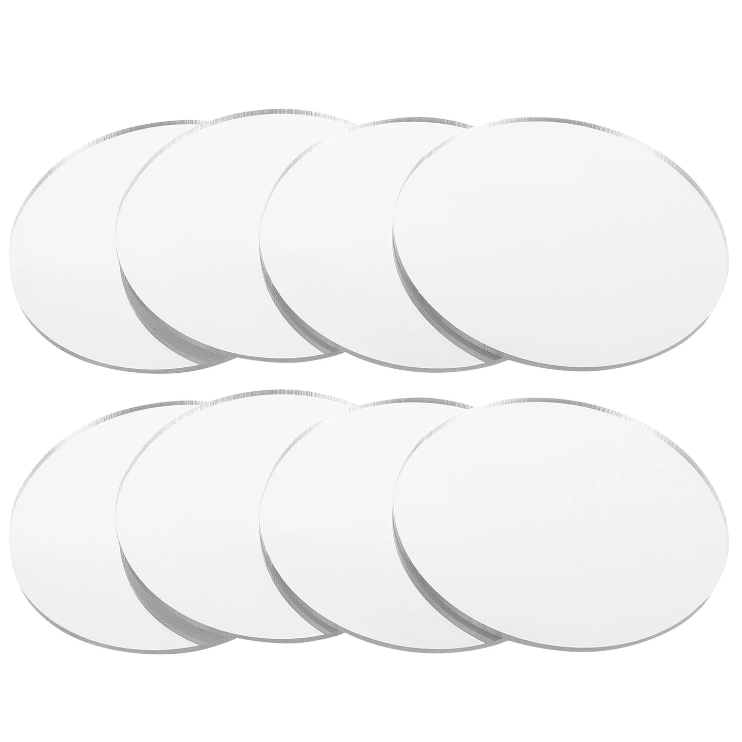 TSHOU480  Round Mirror Lenses Acrylic Parts 10cm Diameter Clear Surface DIY Craft Projects Vanity Travel Small Mirrors Sheets