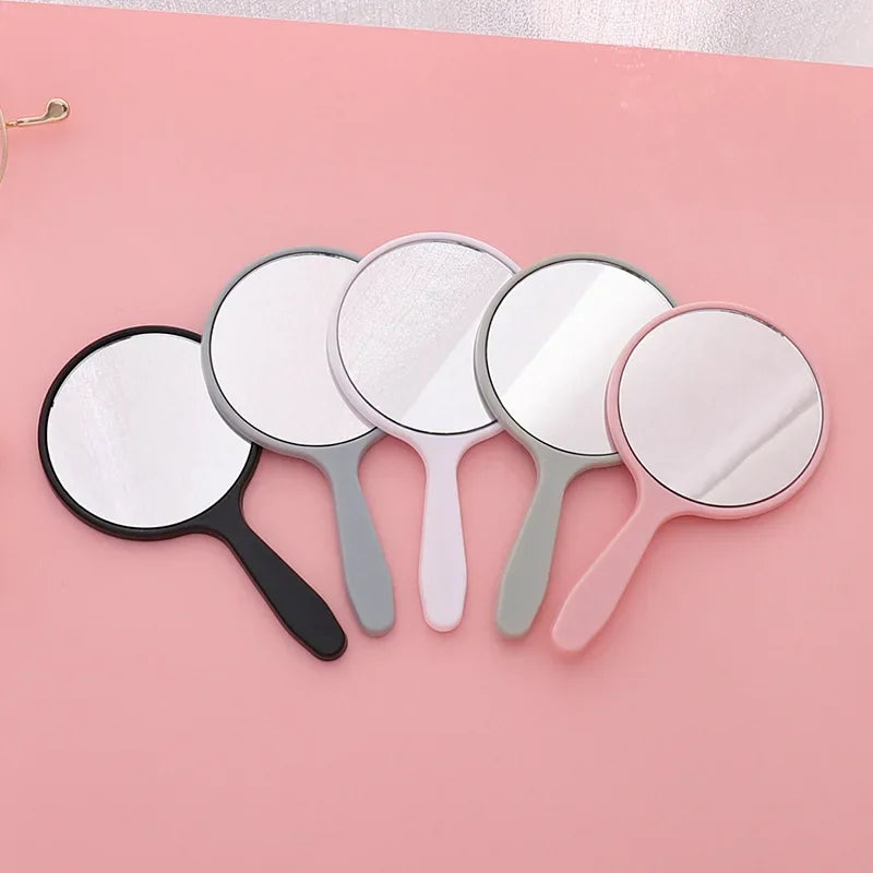 CX590  Handheld Makeup Mirror Round Makeup Vanity Mirror with Handle Hand  Compact Mirror Cosmetic Mirror for Women