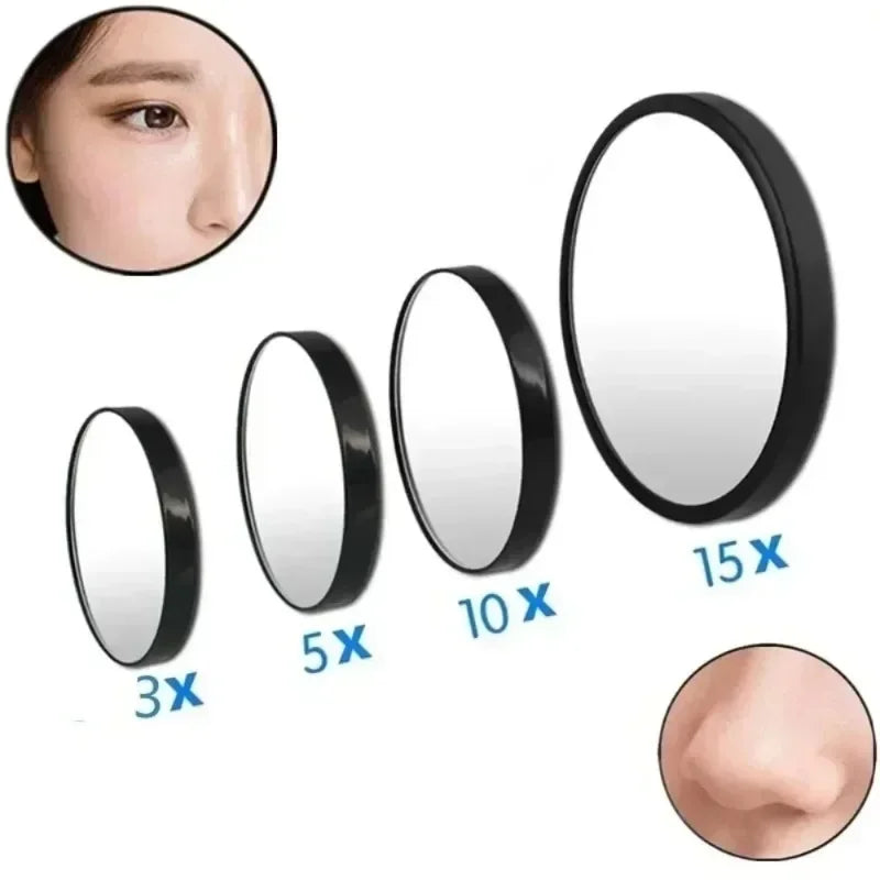 CX520 New Round Mirror 5x/10x/15x Magnification Mirror with Suction Cup Blackhead Magnifying Mirror for Bathroom Portable Makeup