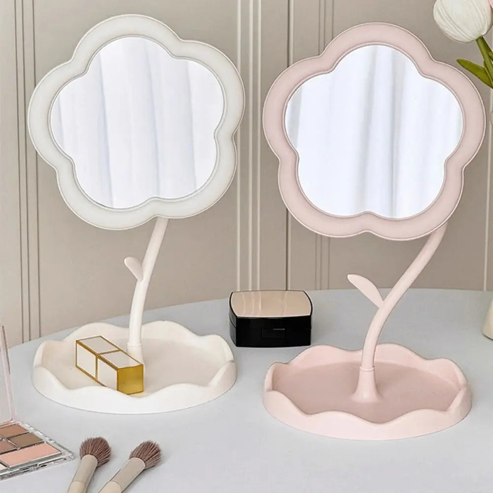 TSHOU1092 Desktop Makeup Mirror Sunflower Shaped Cute Girly Heart Dressing Mirror Detachable Hanging Jewelry High-definition Beauty Mirror