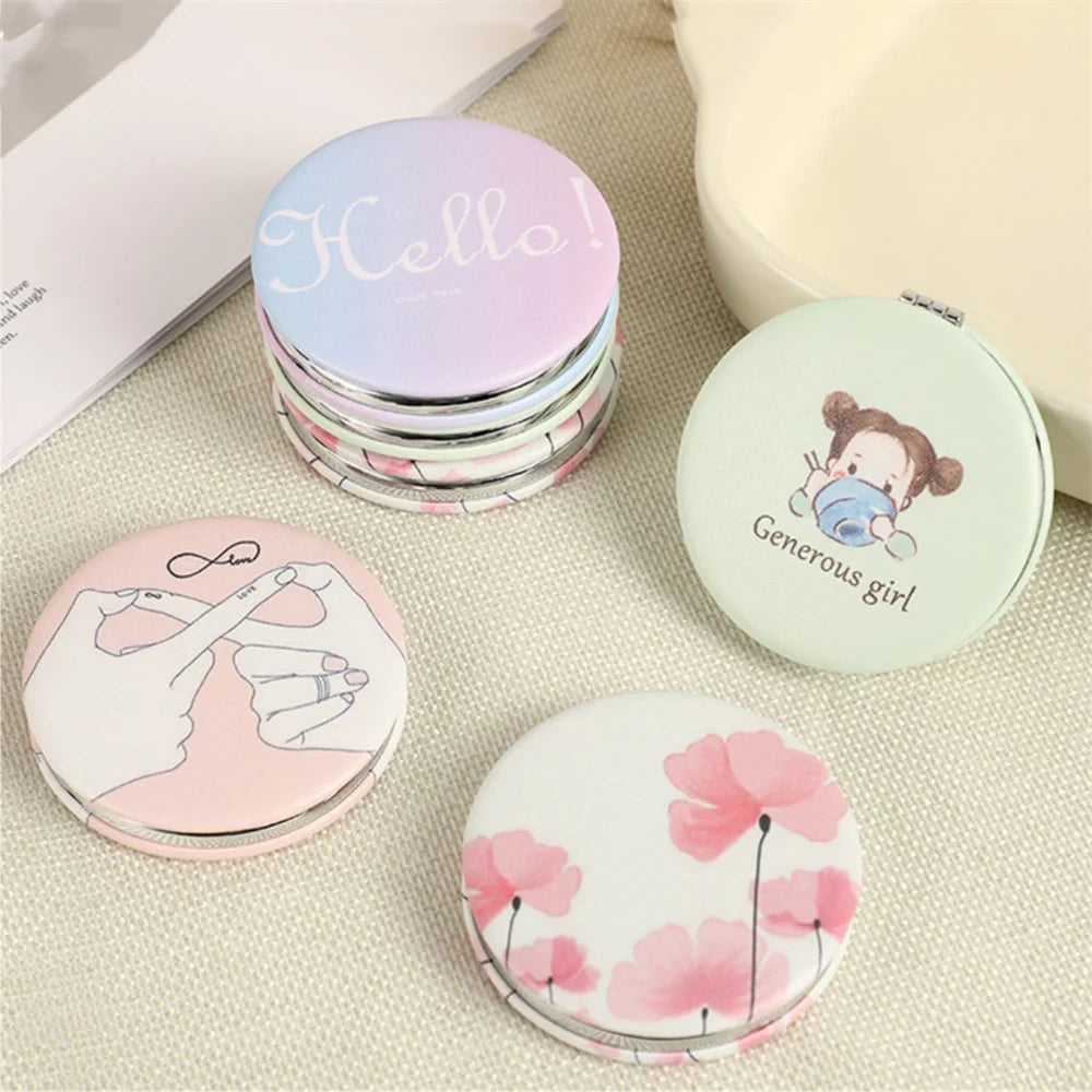 TSHOU1095 Lightweight Portable Mirror High-Quality Double-Sided Mirror Compact Mini for On-The-Go Personal Care Beauty Routine