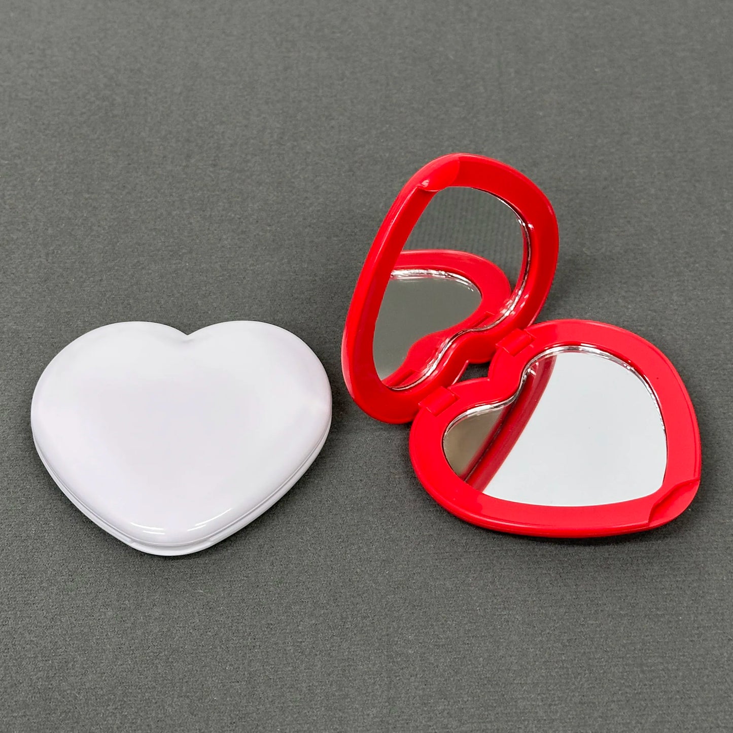 CX549 Red Heart Double Sided Mirror 2 Pack Hot Sale Heart Makeup Mirror Mini Pocket Mirror