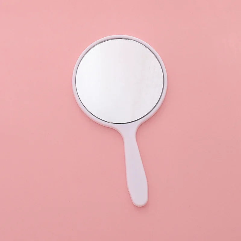 CX590  Handheld Makeup Mirror Round Makeup Vanity Mirror with Handle Hand  Compact Mirror Cosmetic Mirror for Women