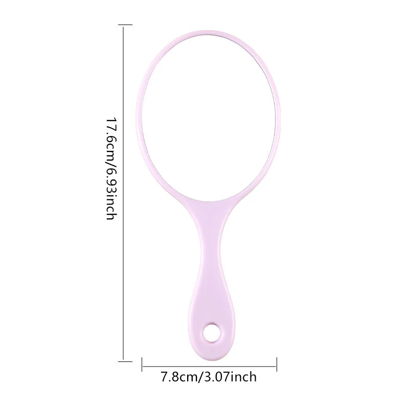 CX491 Handheld Makeup Mirror Round Makeup Vanity Mirror With Handle Hand Mirror SPA Salon Compact Mirrors Cosmetic Mirrors For Women