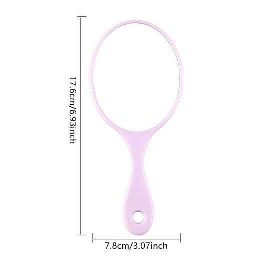 CX491 Handheld Makeup Mirror Round Makeup Vanity Mirror With Handle Hand Mirror SPA Salon Compact Mirrors Cosmetic Mirrors For Women