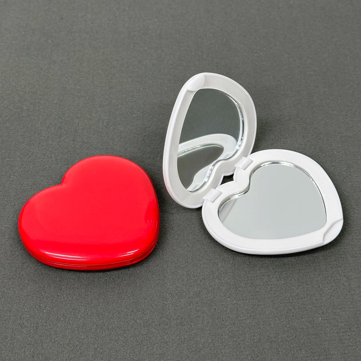 CX496 Red Heart Double Sided Mirror 2 Pack Hot Sale Heart Makeup Mirror Mini Pocket Mirror