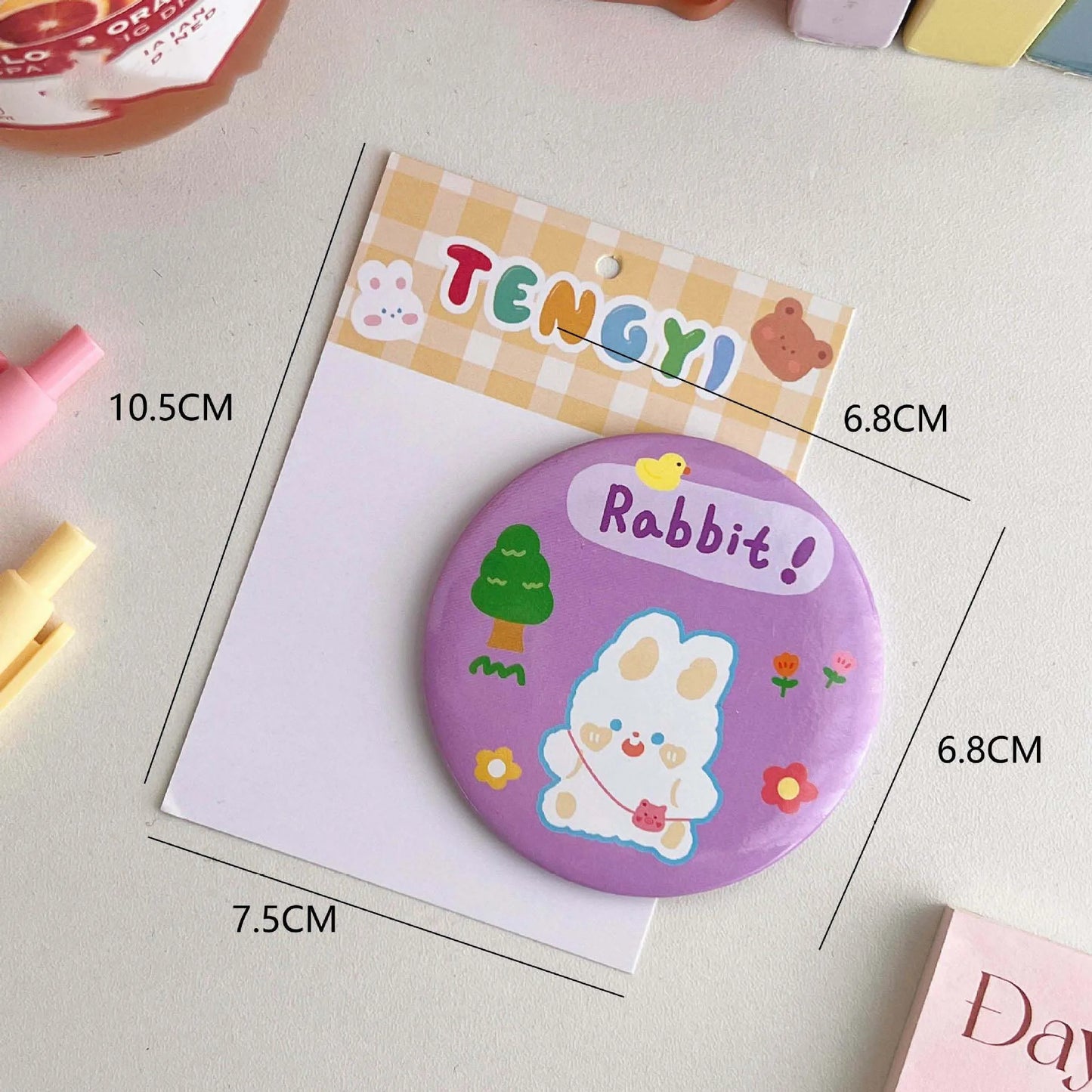 CASHOU190 New Bangtan Girls Cartoon Cute Mirror Mini Portable Pocket Bag Small Mirror Tinplate Small Tiny Round Mirror For Makeup